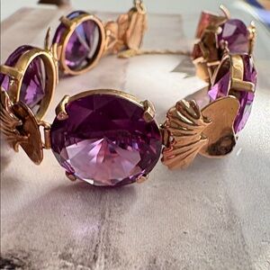 Vintage Purple and Gold Bracelet